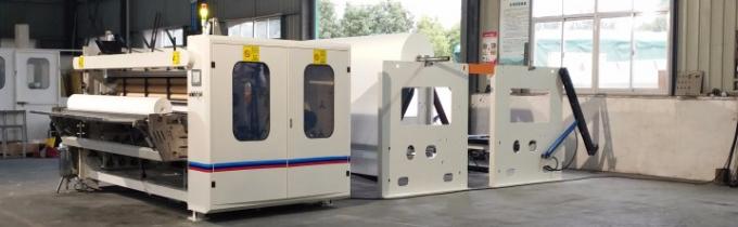 PLC Wallboard Rewinding Toilet Tissue Making Machine 7.5KW 2 Stands 4