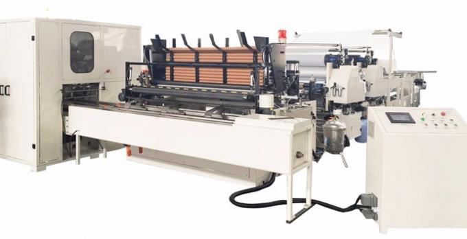 PLC Wallboard Rewinding Toilet Tissue Making Machine 7.5KW 2 Stands 11
