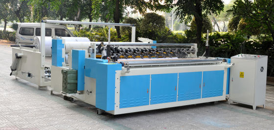 PLC Control Big Jumbo Roll Toilet Roll Making Machine