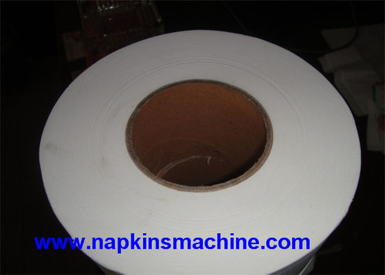 Jumbo Roll Tissue Paper Roll Cutting Machine , PLC Program Control