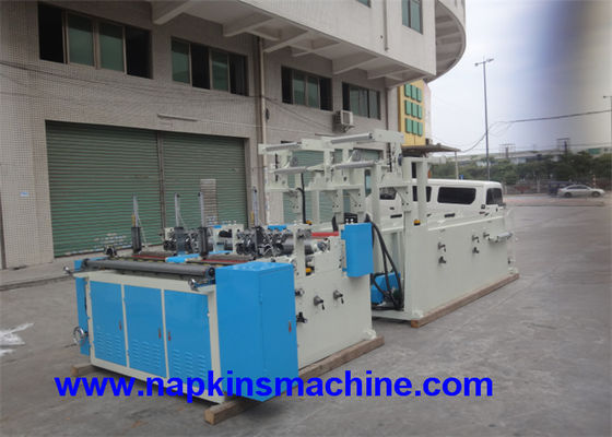 4 PCS Steel Jumbo Roll Paper Rewinder Machine / Paper Slitting Machine