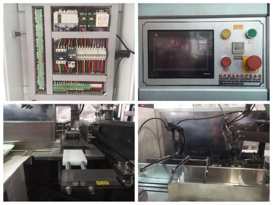 Full automatic V fold Facial  tissue paper cartoning machine with great price For Cube box facial tissue Wrapping