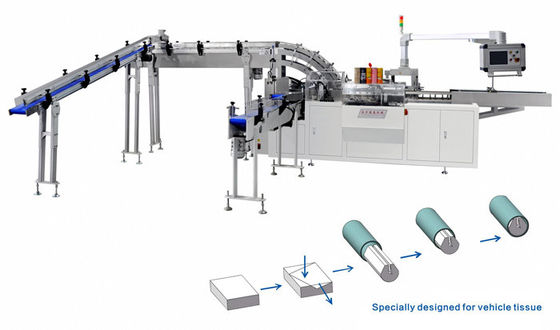 25 Cartons / Min Cube Box​ Wrapper Facial Tissue Packing Machine
