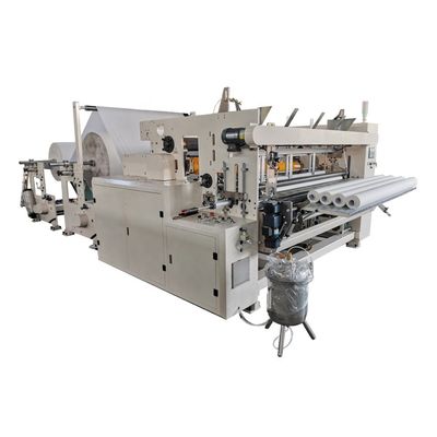 2 PCS 1400mm Width Rewinding Toilet Roll Making Machine