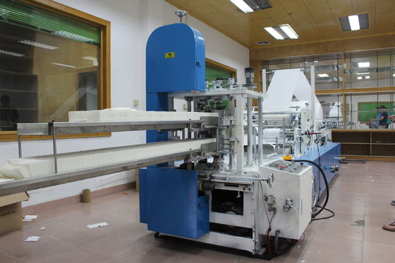380V 50HZ 200*200mm Open Size Full Automatic Napkin Making Machine